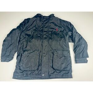 Vintage Polo Ralph Lauren Men's Black Lightweight Soft Down Feel Full Zip Jacket